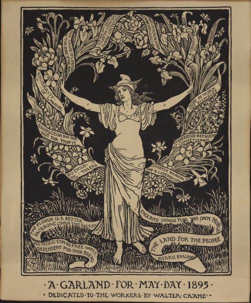 A Garland for May Day 1895, original relief print