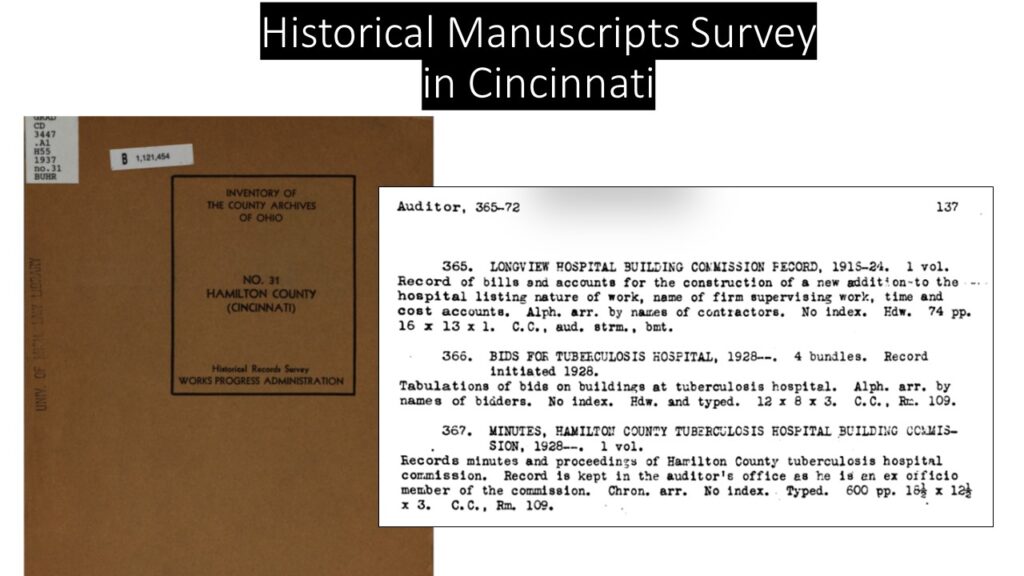 Inventory of the County Archives of Hamilton County, (Cincinnati) and excerpt